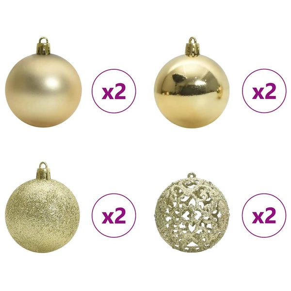 Weihnachtskugel Set LED Mehrfarbig 61-teilig