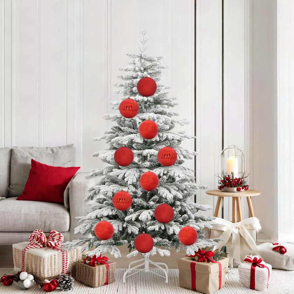 Weihnachtsbaumkugel Set XL Rot 9-teilig