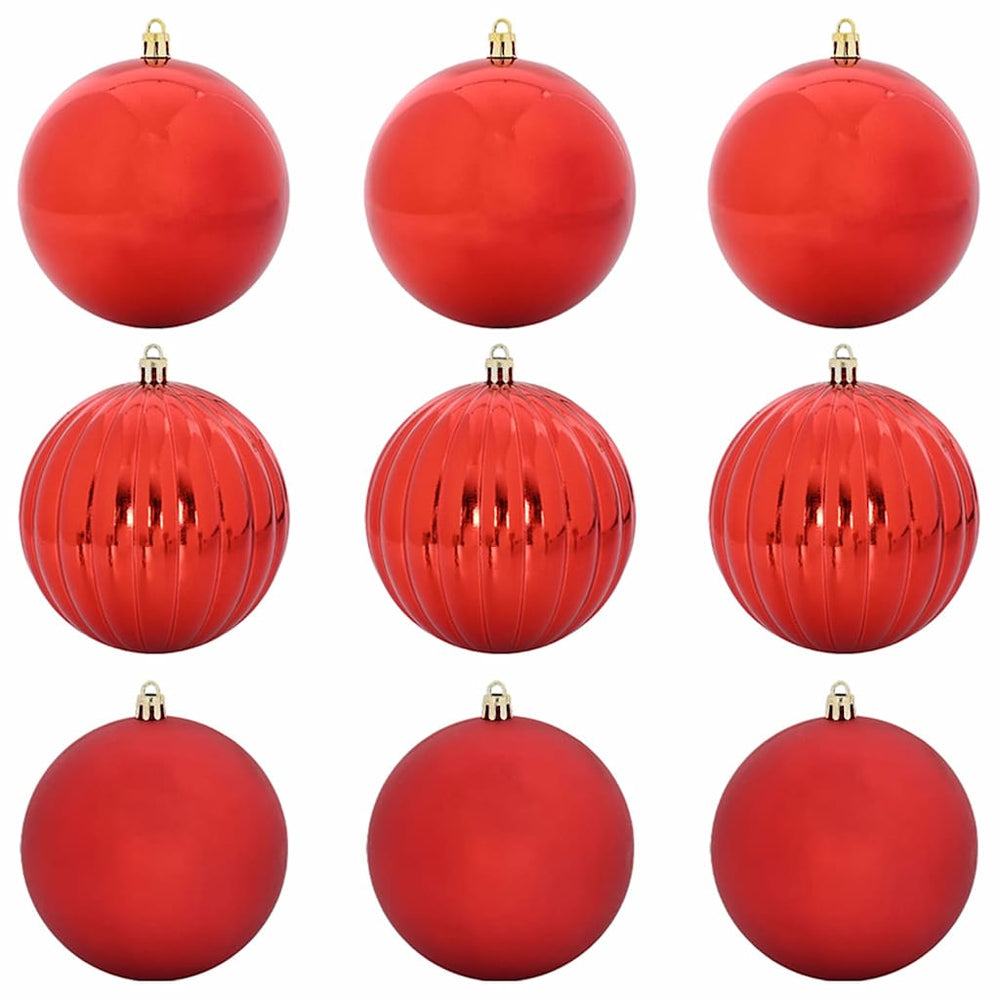 Weihnachtsbaumkugel Set XL Rot 9-teilig