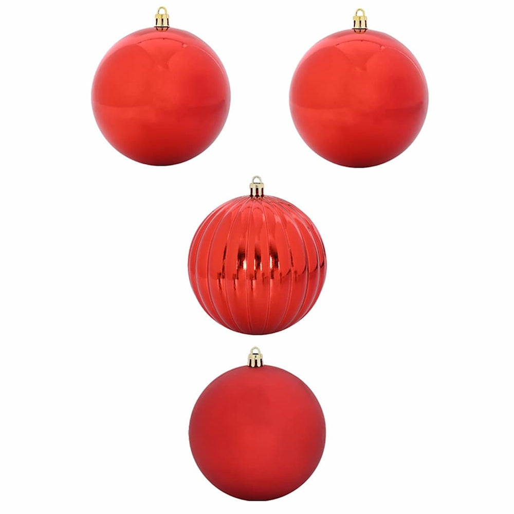 XXL Weihnachtsbaumkugeln Set Rot, 4-teilig