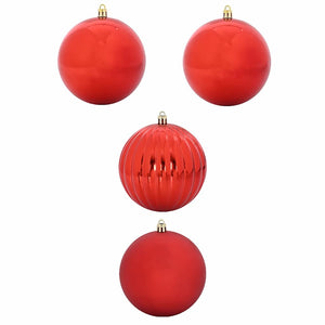XXL Weihnachtsbaumkugeln Set Rot, 4-teilig