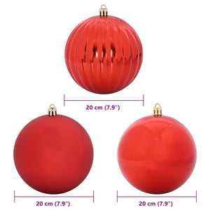 XXL Weihnachtsbaumkugeln Set Rot, 4-teilig