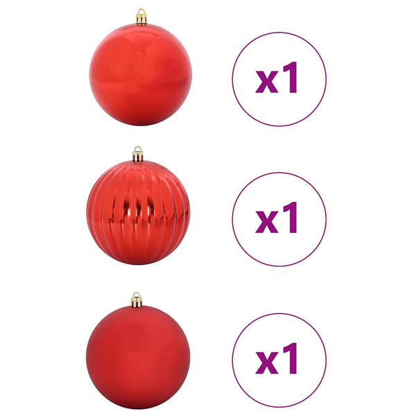 XXL Weihnachtsbaumkugeln Rot, 3er Set