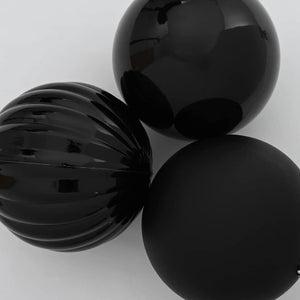 Weihnachtsbaumkugel Set Schwarz XL 15-teilig
