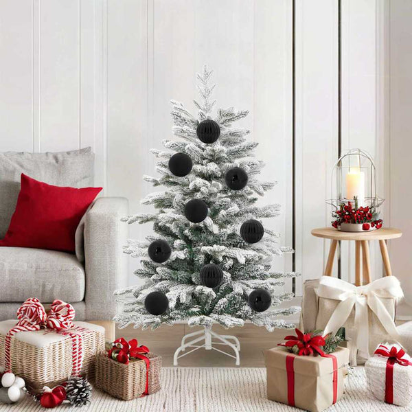Weihnachtsbaumkugel Set Schwarz XL 15-teilig