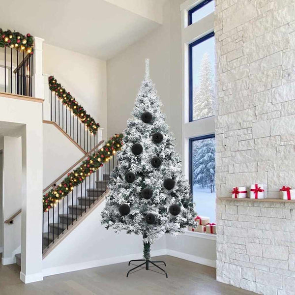XXL Weihnachtsbaumkugeln Schwarz 4er Set