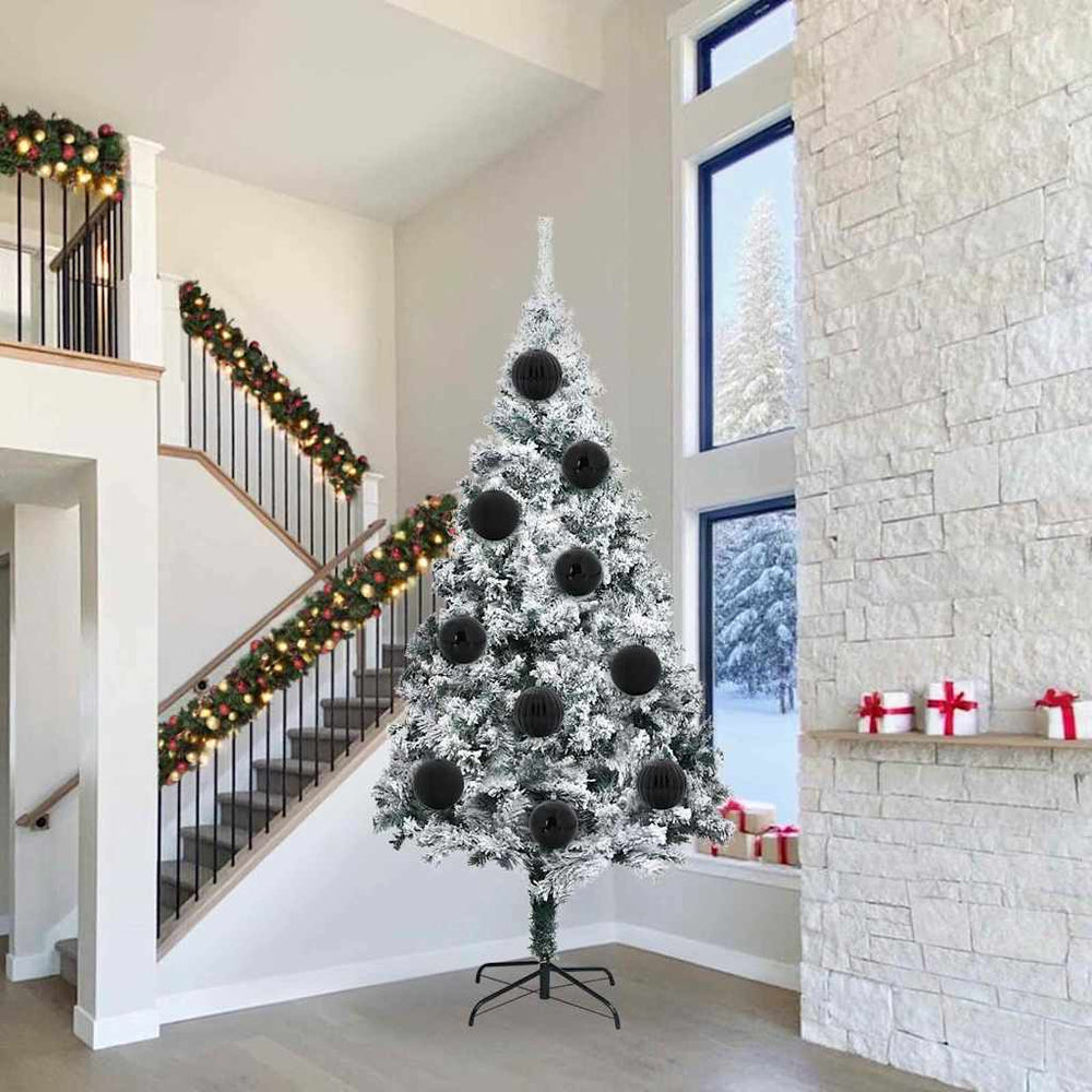 XXL Weihnachtsbaumkugeln Schwarz 3er Set