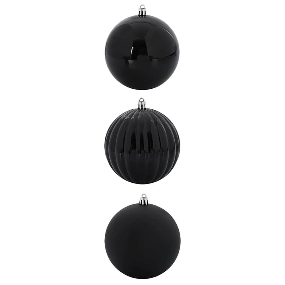XXL Weihnachtsbaumkugeln Schwarz 3er Set