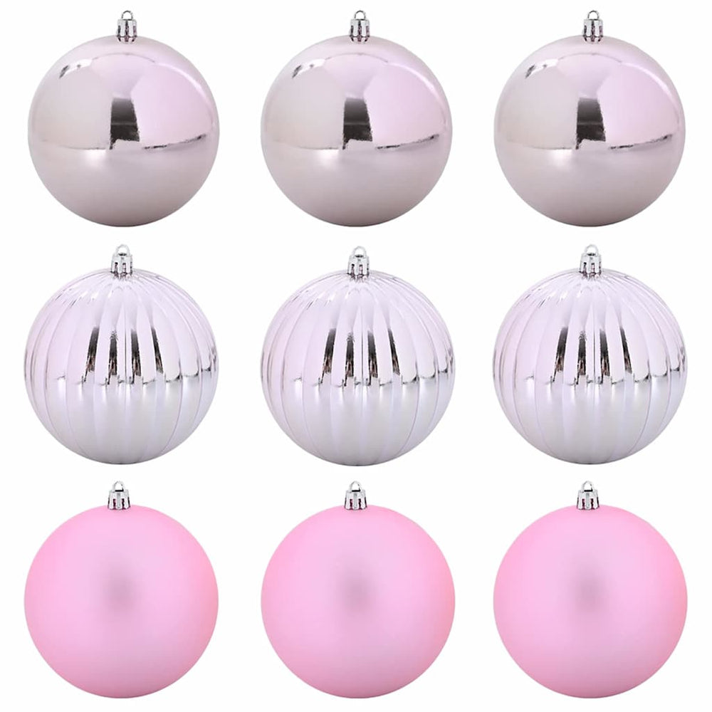 Weihnachtskugeln XL Rosa 9er Set