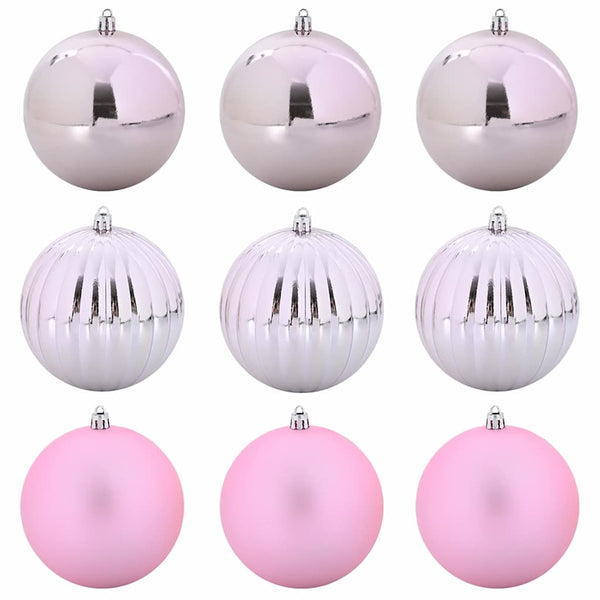 Weihnachtskugeln XL Rosa 9er Set