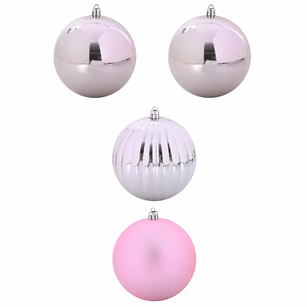 XXL Rosa Weihnachtskugeln 4er Set