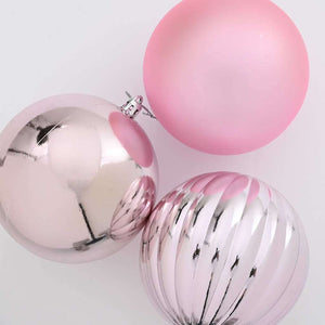 XXL Weihnachtsbaumkugel Set Rosa
