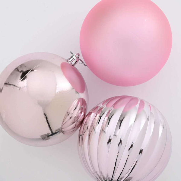 XXL Weihnachtsbaumkugel Set Rosa
