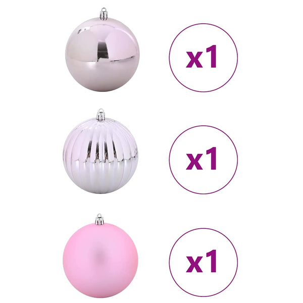 XXL Weihnachtsbaumkugel Set Rosa