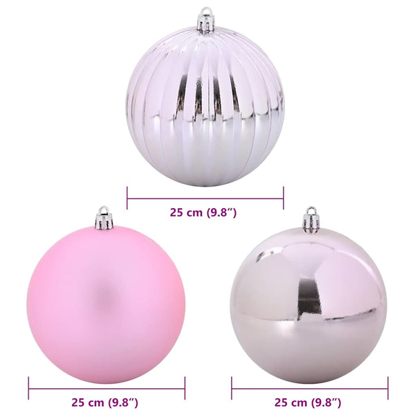 XXL Weihnachtsbaumkugel Set Rosa