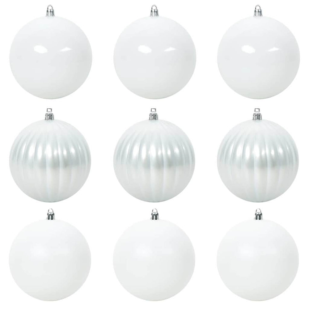 Weihnachtsbaumkugel Set Weiß 9-teilig