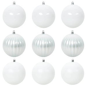 Weihnachtsbaumkugel Set Weiß 9-teilig