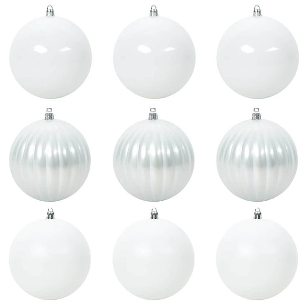 Weihnachtsbaumkugel Set Weiß 9-teilig