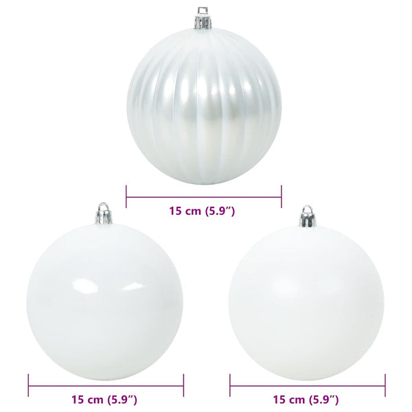 Weihnachtsbaumkugel Set Weiß 9-teilig