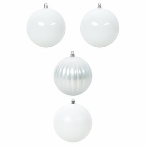 XXL Weihnachtskugel Set Weiß 4 Stk.