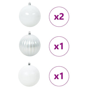 XXL Weihnachtskugel Set Weiß 4 Stk.