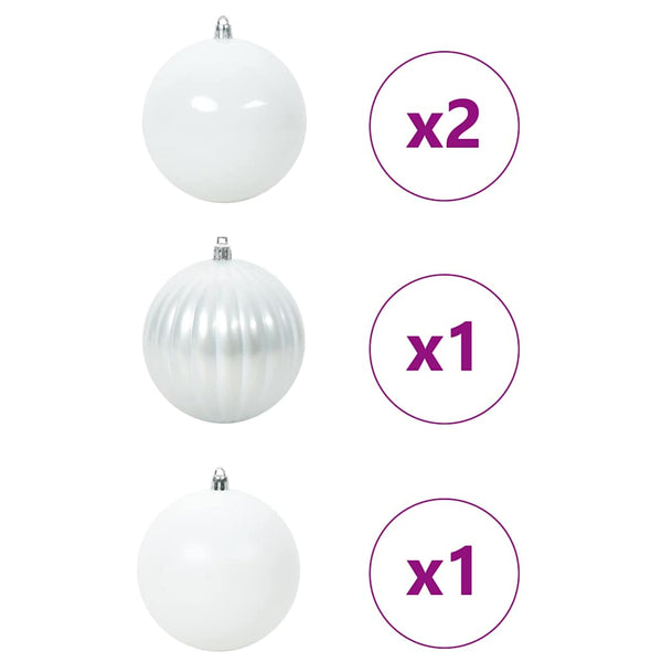 XXL Weihnachtskugel Set Weiß 4 Stk.