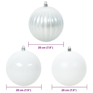 XXL Weihnachtskugel Set Weiß 4 Stk.