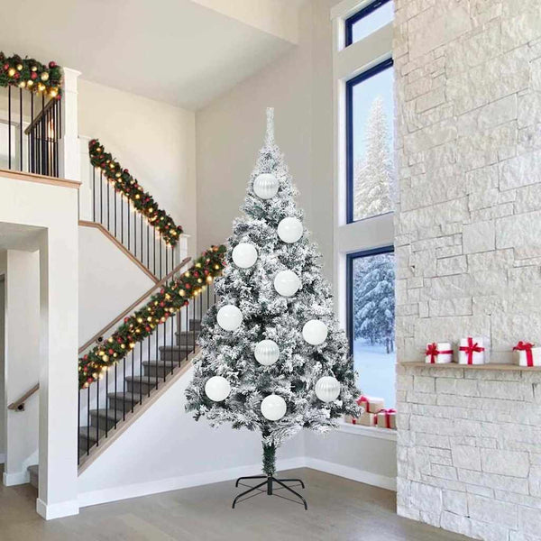 XXL Weihnachtsbaumkugel Set Weiß 3-teilig