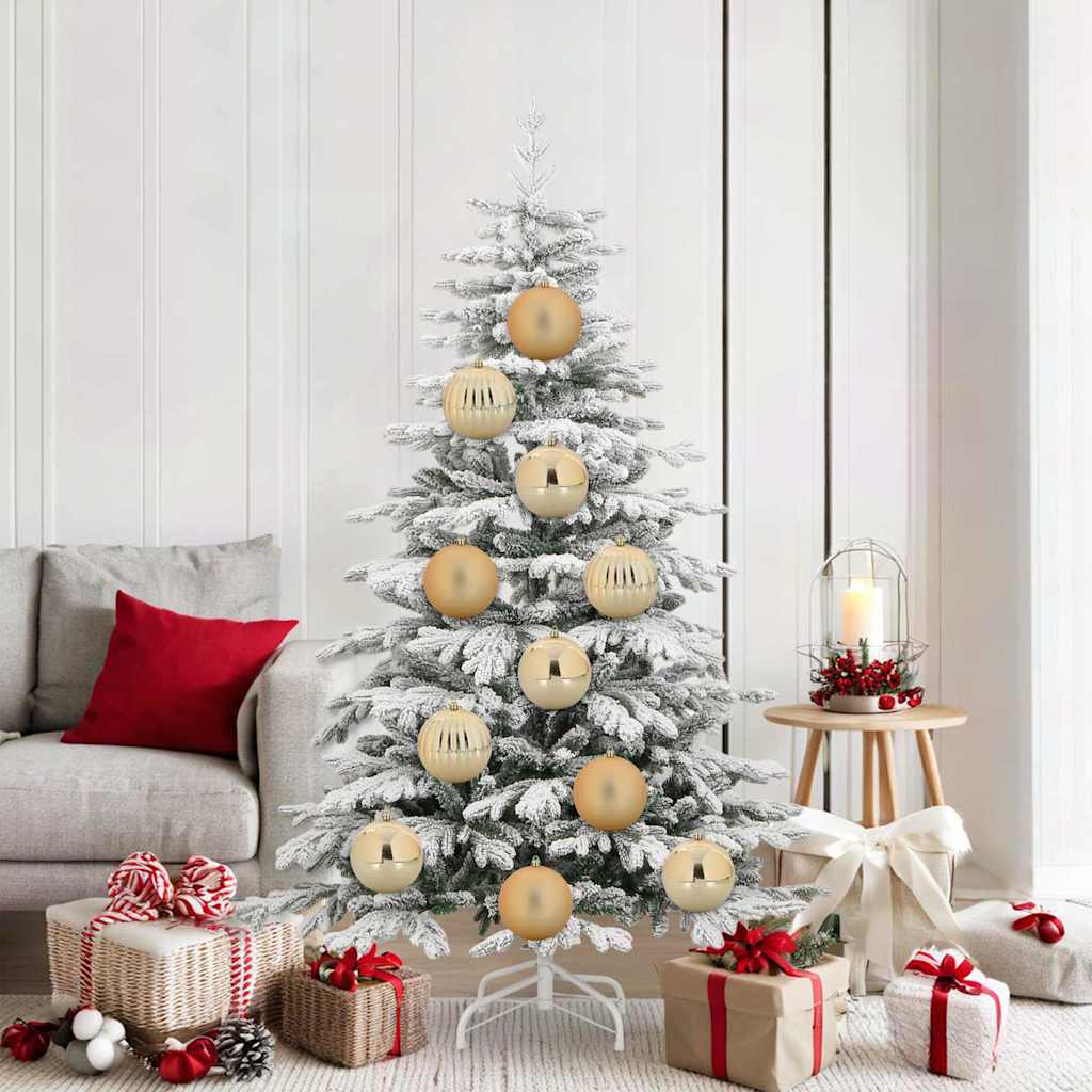 Goldene Weihnachtskugeln XL, 9er-Set
