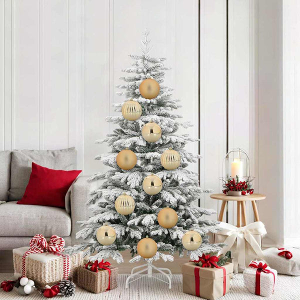 Goldene Weihnachtskugeln XL, 9er-Set