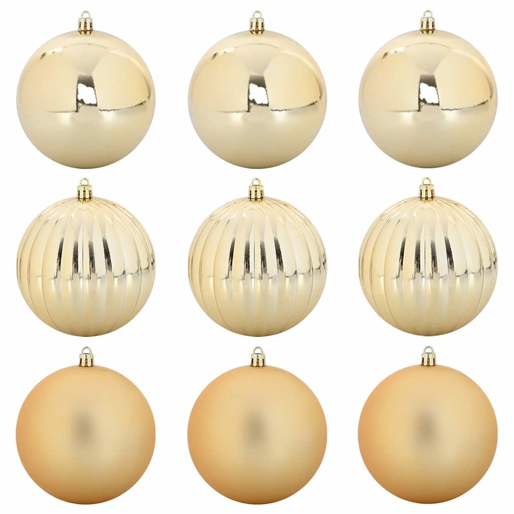 Goldene Weihnachtskugeln XL, 9er-Set