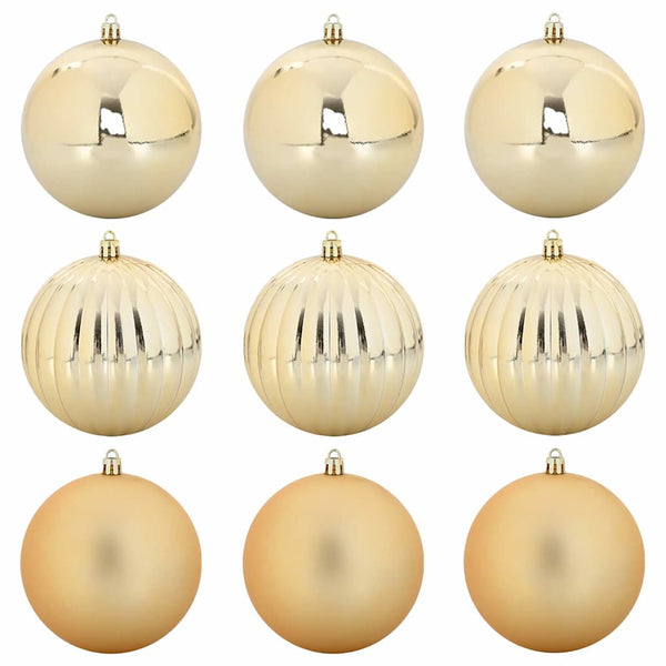 Goldene Weihnachtskugeln XL, 9er-Set