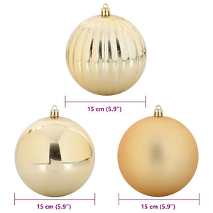 Goldene Weihnachtskugeln XL, 9er-Set
