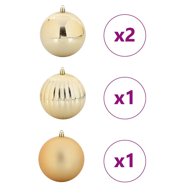 XXL Goldene Weihnachtskugeln - 4er Set