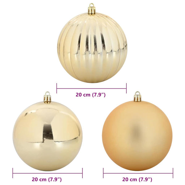 XXL Goldene Weihnachtskugeln - 4er Set