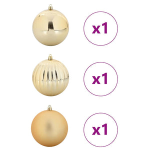 XXL Weihnachtsbaumkugeln Gold, 3er Set