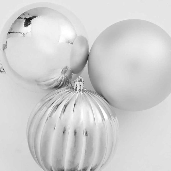 Weihnachtsbaumkugel Set Silber 15-teilig