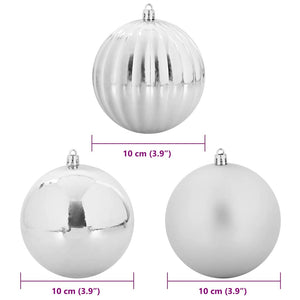 Weihnachtsbaumkugel Set Silber 15-teilig