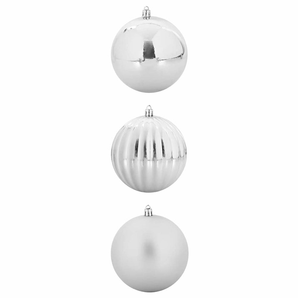 XXL Weihnachtsbaumkugeln Silber 3er Set