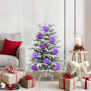 XL Weihnachtsbaumkugeln Set Lila 15-teilig