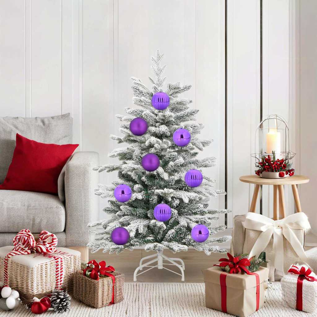 XL Weihnachtsbaumkugeln Set Lila 15-teilig