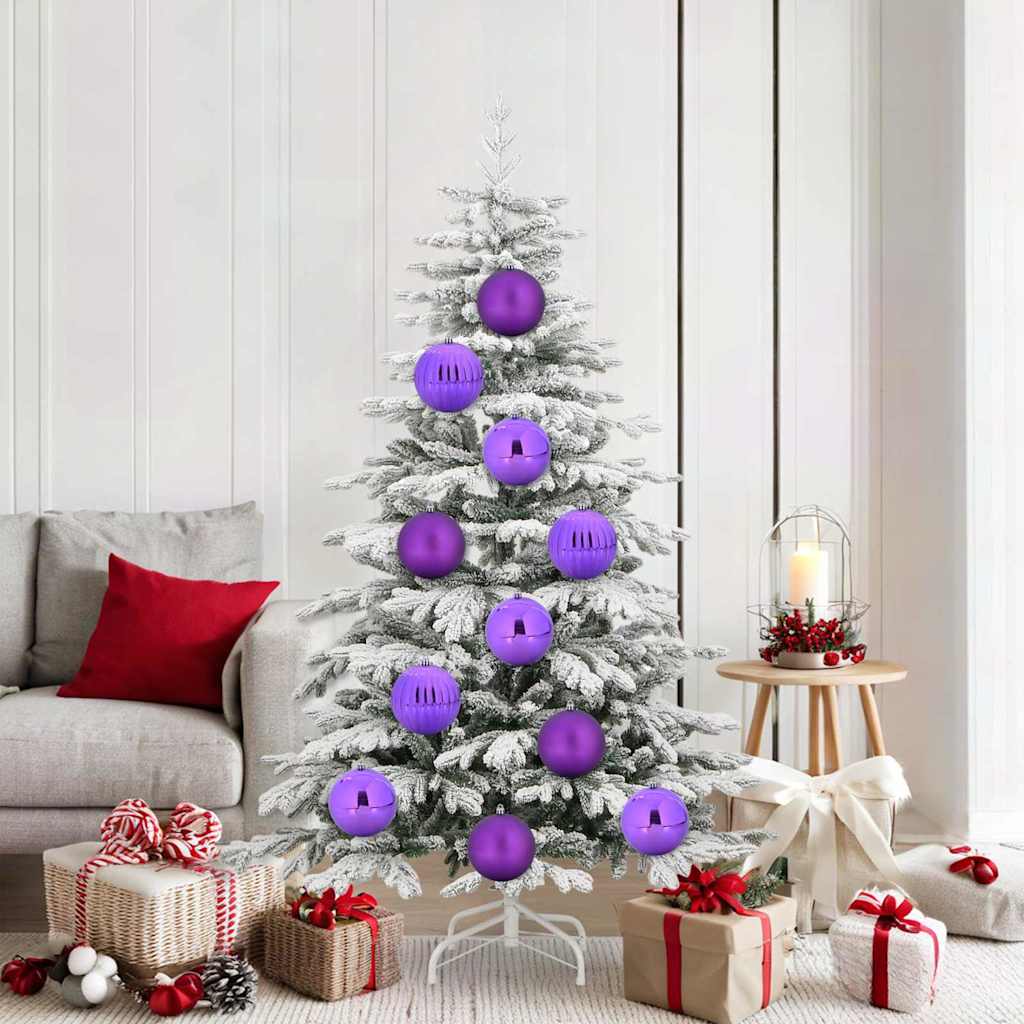 Lila Weihnachtskugeln XL, 9er Set