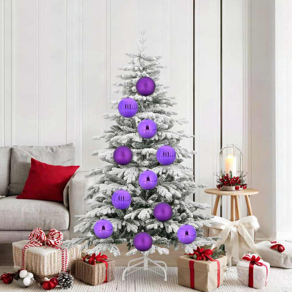 Lila Weihnachtskugeln XL, 9er Set