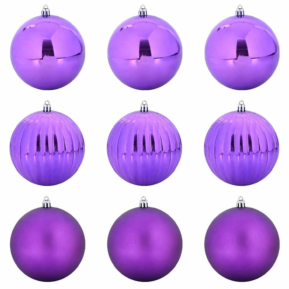 Lila Weihnachtskugeln XL, 9er Set