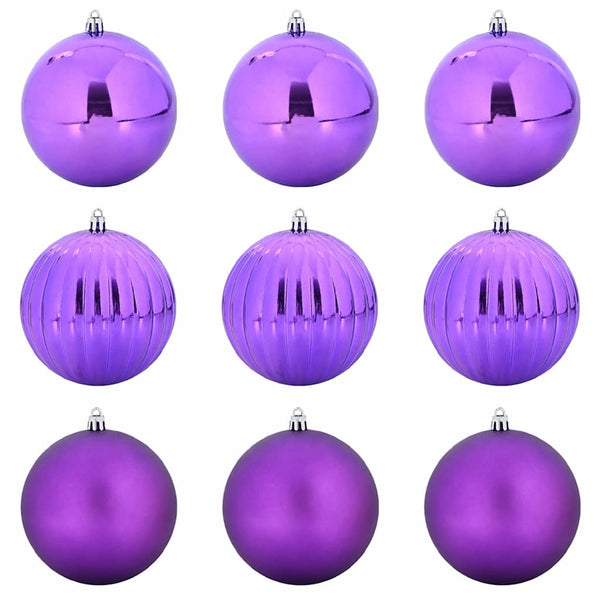 Lila Weihnachtskugeln XL, 9er Set