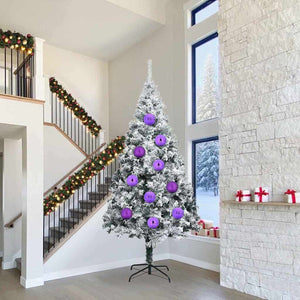 XXL Lila Weihnachtsbaumschmuck Set - 4-teilig