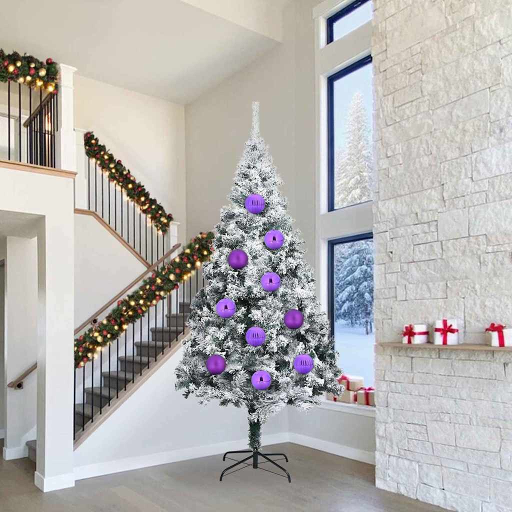 XXL Lila Weihnachtsbaumschmuck Set - 4-teilig