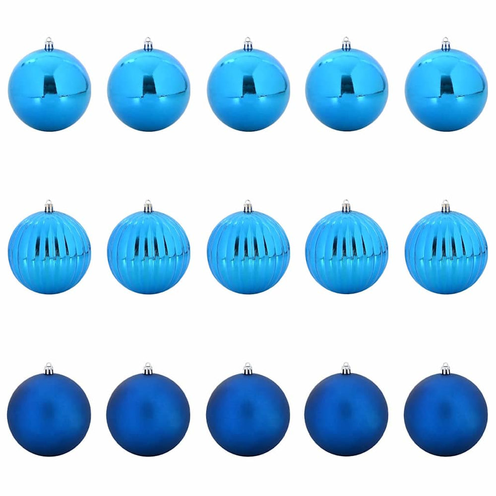 Weihnachtsbaumkugel Set Blau XL, 15-teilig