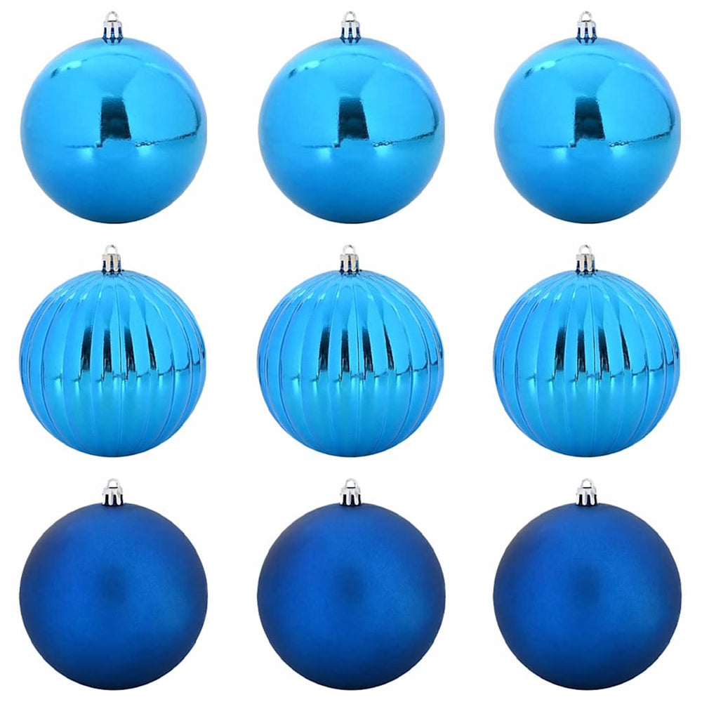 Weihnachtskugeln Set XL Blau 9-teilig