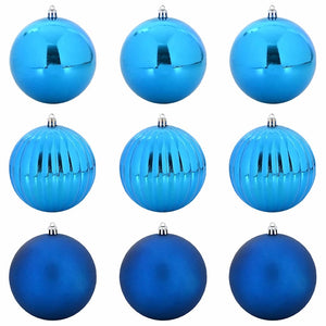 Weihnachtskugeln Set XL Blau 9-teilig